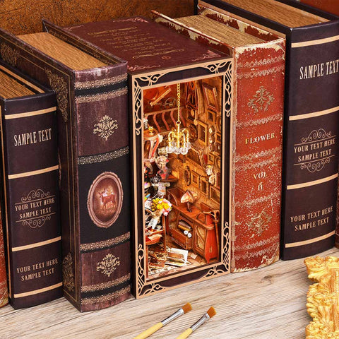 Fifijoy Painter's Day at Dusk DIY Book Nook Shelf Insert Kit