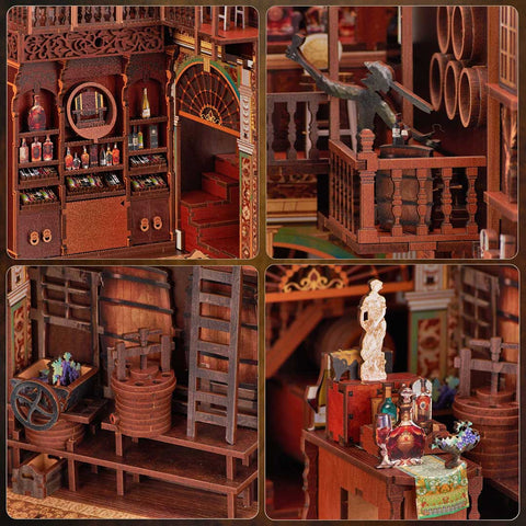 Fifijoy Roaring Twenties Speakeasy DIY Book Nook Shelf Insert